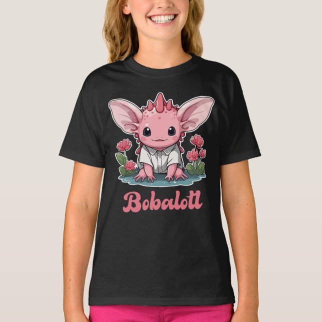 Camiseta Design de Arte Axolotl Rondolotl (Frente)