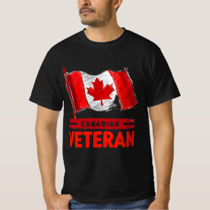 Camiseta Design de Arte Digital Veterana do Canadá
