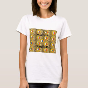 Camiseta Design de Arte Étnica Africana: Belas Pessoas