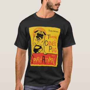 Camiseta Design de Arte Mashup de Pug Engraçado e Cachorro
