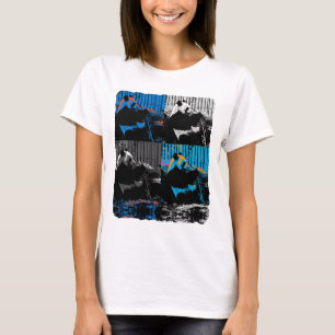 Camiseta Design de Arte Moderna com Vários Painéis de Urso