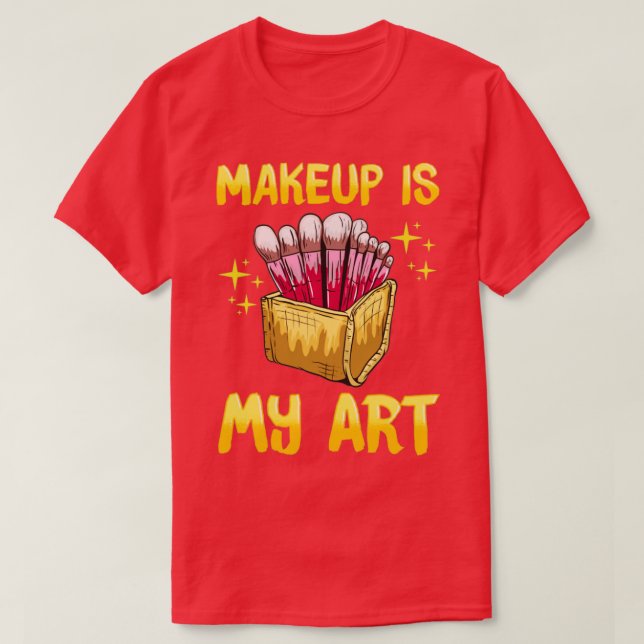 Camiseta Design de Artista Makeup para Mulheres com Mães Mo (Frente do Design)