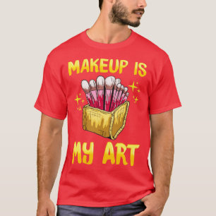 Camiseta Design de Artista Makeup para Mulheres com Mães Mo