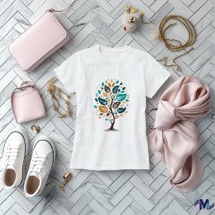 Camiseta Design de Árvore Elegante abstrato