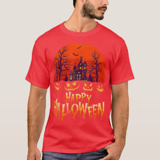 Camiseta Design de Assustador do Halloween Broom Gravado Da
