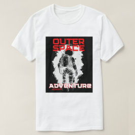 Camiseta Design de Astronauta Flutuando no Espaço Exterior