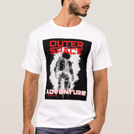 Camiseta Design de Astronauta Flutuando no Espaço Exterior