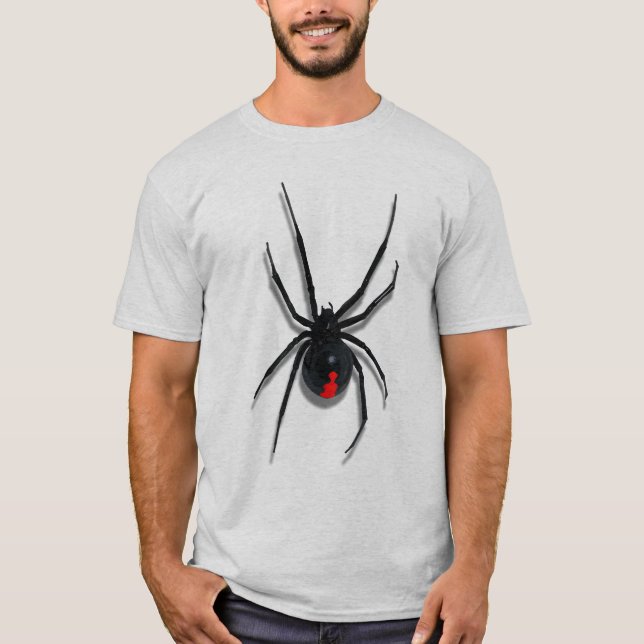 Camiseta Design de Ataque de Aranha Marcado Vermelho (Frente)