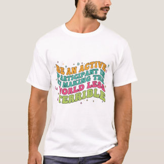 Camiseta Design de Ativismo de Texto Groovy dos Anos 70 - C
