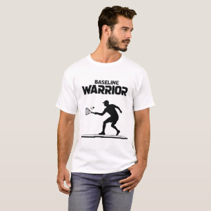 Camiseta Design de Atleta de Tênis Guerreiro da Linha de Ba