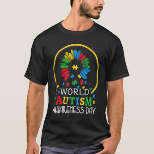 Camiseta Design de Autismo Mundial Consciência Mês Autista