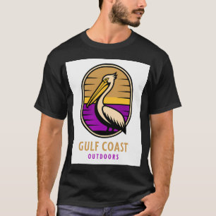 Camiseta Design de Ave Pelicano Gulf Coast Outdoors