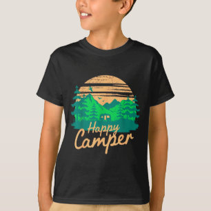 Camiseta Design de aventura ao ar livre retrô de campista f