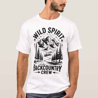 Camiseta Design de Aventura Espírito Selvagem