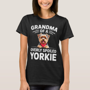 Camiseta Design de Avó de Yorkie Excessivamente Bobinha