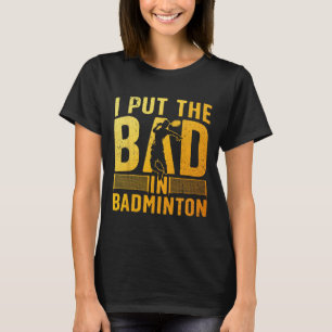 Camiseta Design De Badminton Engraçado Para Homens Mulheres