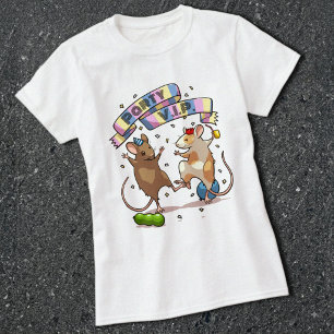 Camiseta Design de Balões e Faixa de Dancing Mice Party V.I