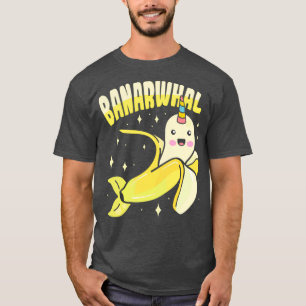 Camiseta Design de Banana Narwhal para Crianças e Rosquinha