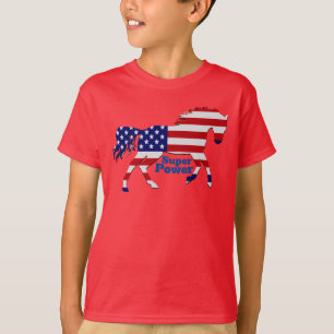 Camiseta Design de Bandeira Americana