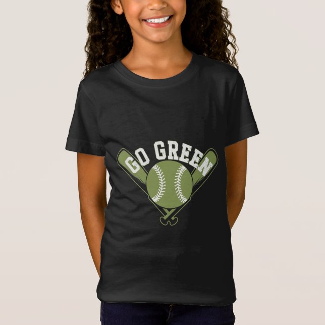 Camiseta Design de Baseball Verde (Frente)