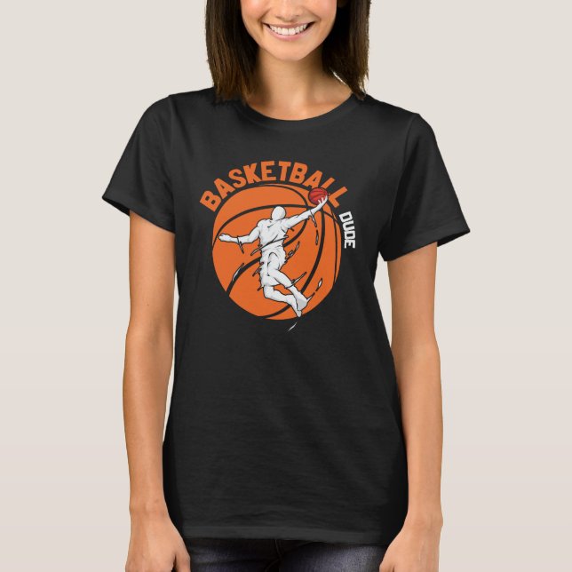 Camiseta Design de Basketball Dude para Amantes de Basquete (Frente)