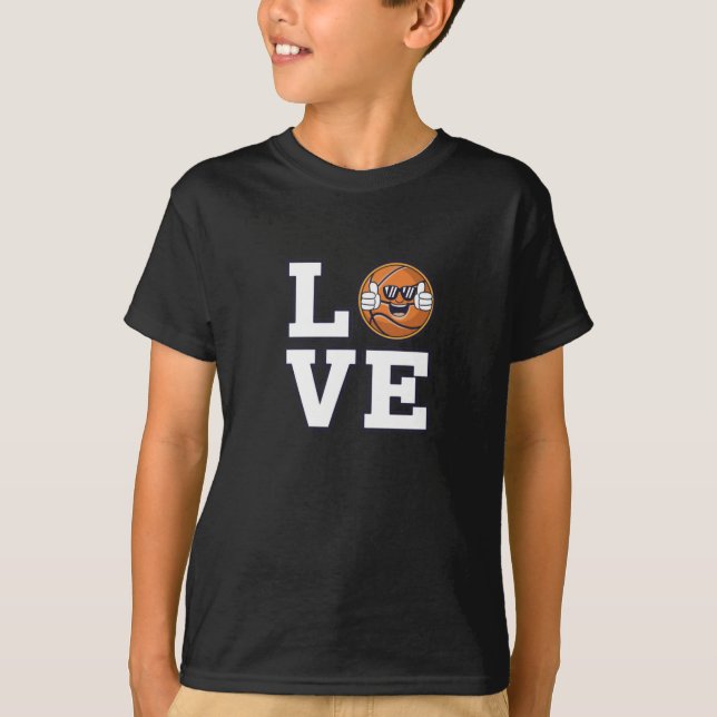 Camiseta Design De Basquete Com Emoji Legal E (Frente)