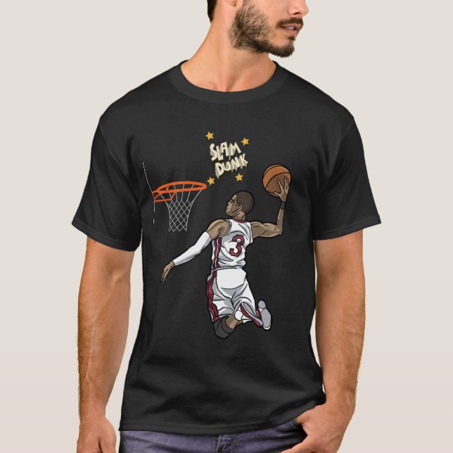 Camiseta Design de basquete Dynamic Slam Dunk (Frente)