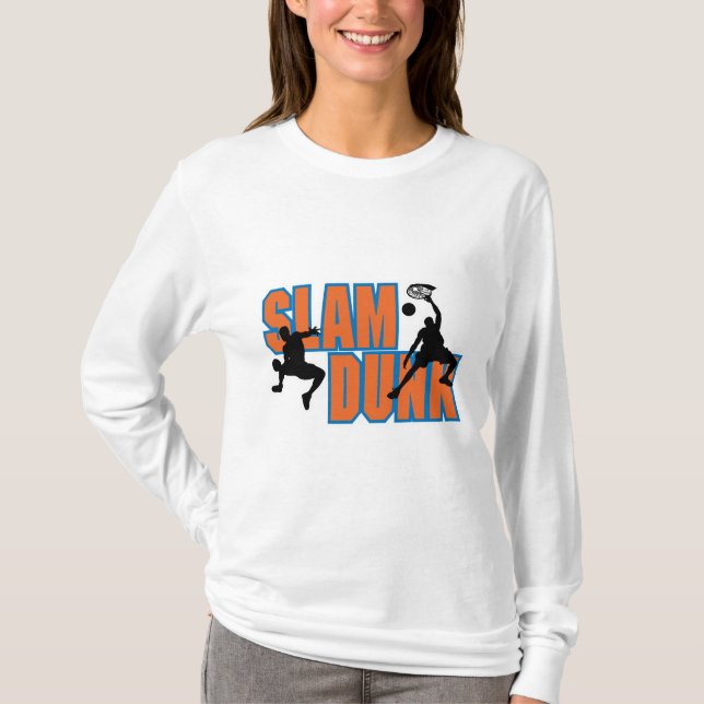 Camiseta design de basquete enterrada (Frente)