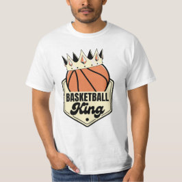 Camiseta Design de Basquete King - Estilo da Coroa