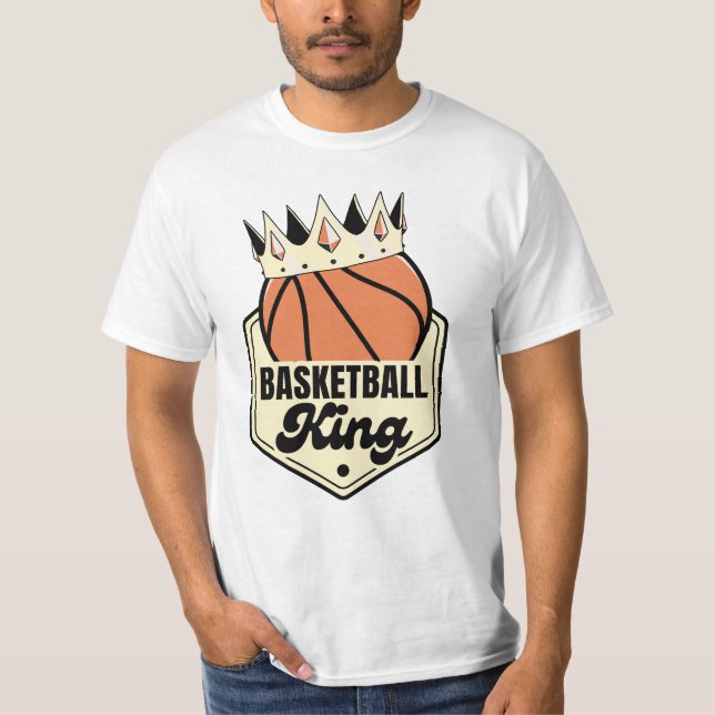 Camiseta Design de Basquete King - Estilo da Coroa (Frente)