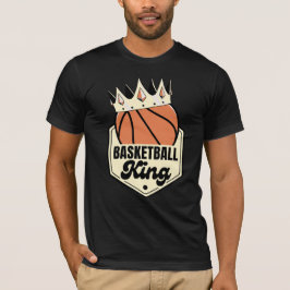 Camiseta Design de Basquete King - Estilo da Coroa