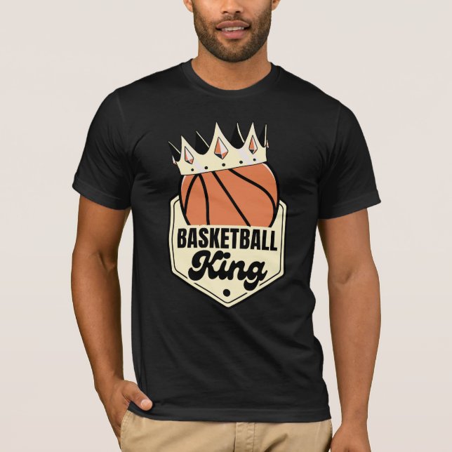 Camiseta Design de Basquete King - Estilo da Coroa (Frente)