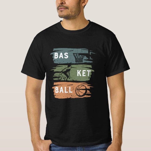 Camiseta Design de Basquete Legal com 3 cores (Frente)
