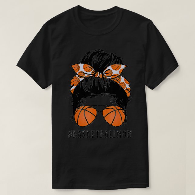 Camiseta Design de basquetebol da mãe (Frente do Design)