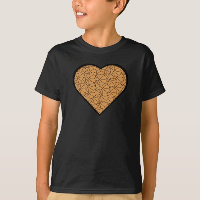 Camiseta Design de basquetebol Heart Love (Frente)