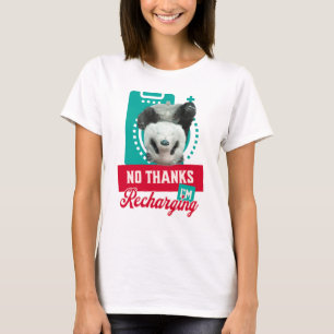 Camiseta Design de Bateria Social de Panda com Burnout Intr