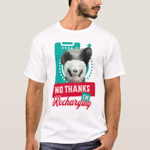 Camiseta Design de Bateria Social de Panda com Burnout Intr
