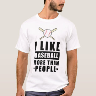 Camiseta Design de Beisebol Engraçado