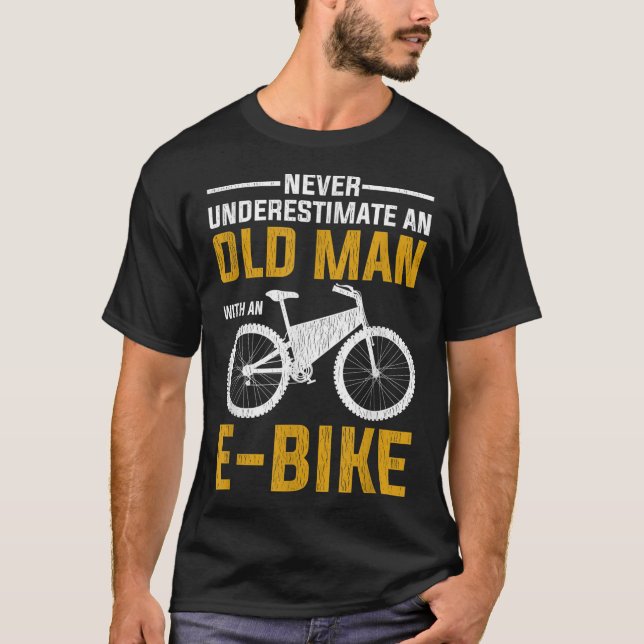 Camiseta Design De Bicicleta Elétrica Engraçado Com Uma Bic (Frente)
