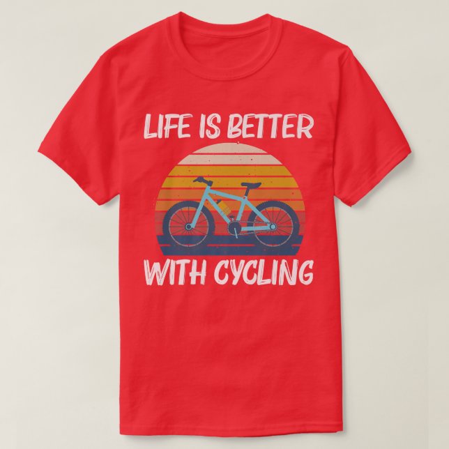 Camiseta Design de bicicleta legal para homens movendo bici (Frente do Design)