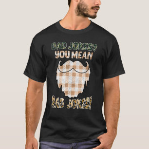 Camiseta Design de bigode de barba do Piada Rad Piadas Pai
