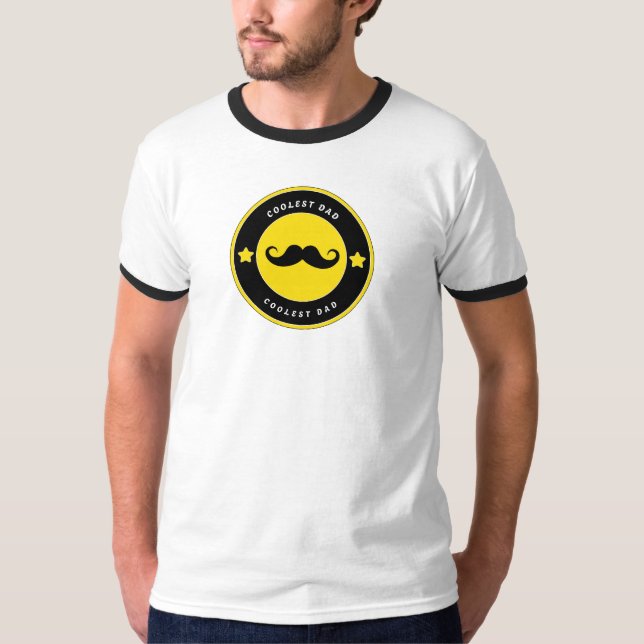 Camiseta Design de bigode do Pai mais frio | Presente no Di (Frente)
