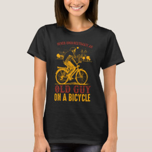 Camiseta Design de Biker Antigo Bicicleta Nunca Subesti