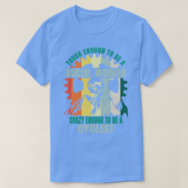 Camiseta Design de Biker do Trabalhador Social (Frente do Design)