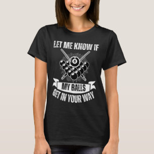 Camiseta Design De Bilhar Engraçado Para Homens Piscina Bil