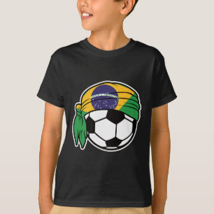 Camiseta Design de Bola de Futebol com Faixa de Cabeça da B