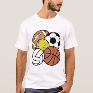 Camiseta Design de Bola de Todos os Esportes Energia Atlé