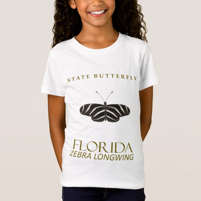 Camiseta Design de Borboleta da Flórida Zebra Longwing (Frente)