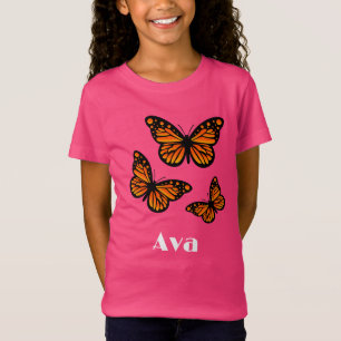 Camiseta Design de Borboleta Monarca - Bela Jersey - T-Sh