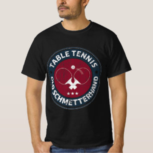 Camiseta design de borboleta tênis de mesa de tênis de mesa